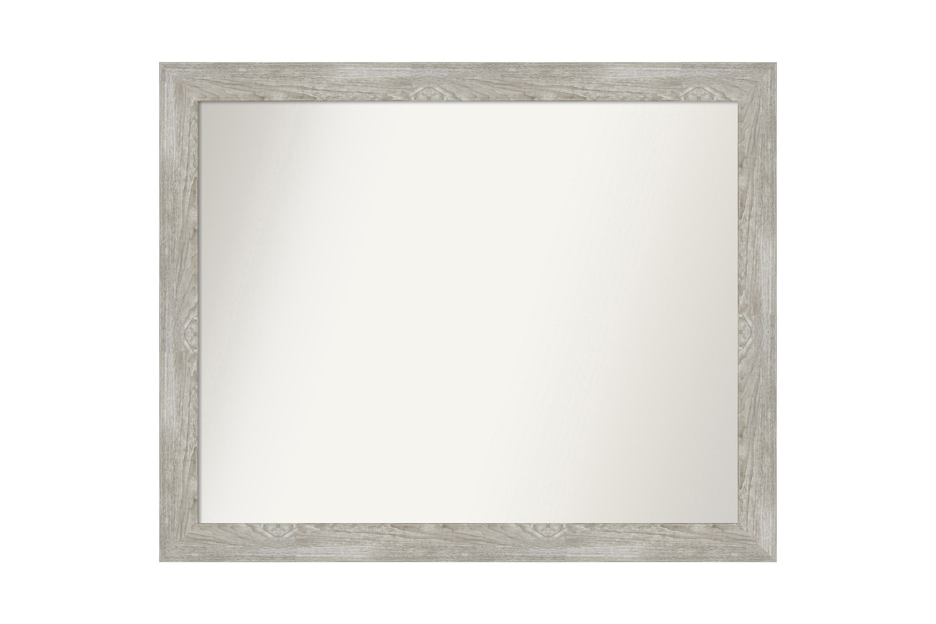 Dove Greywash Narrow Non-Beveled Framed Bathroom Wall Mirror