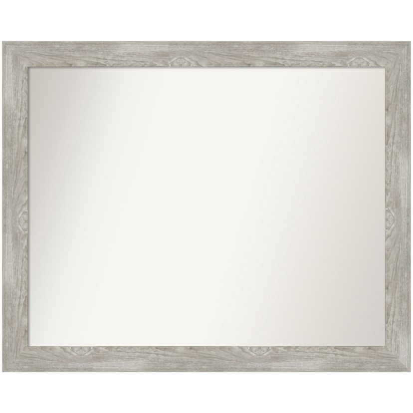 Dove Greywash Narrow Non-Beveled Framed Bathroom Wall Mirror