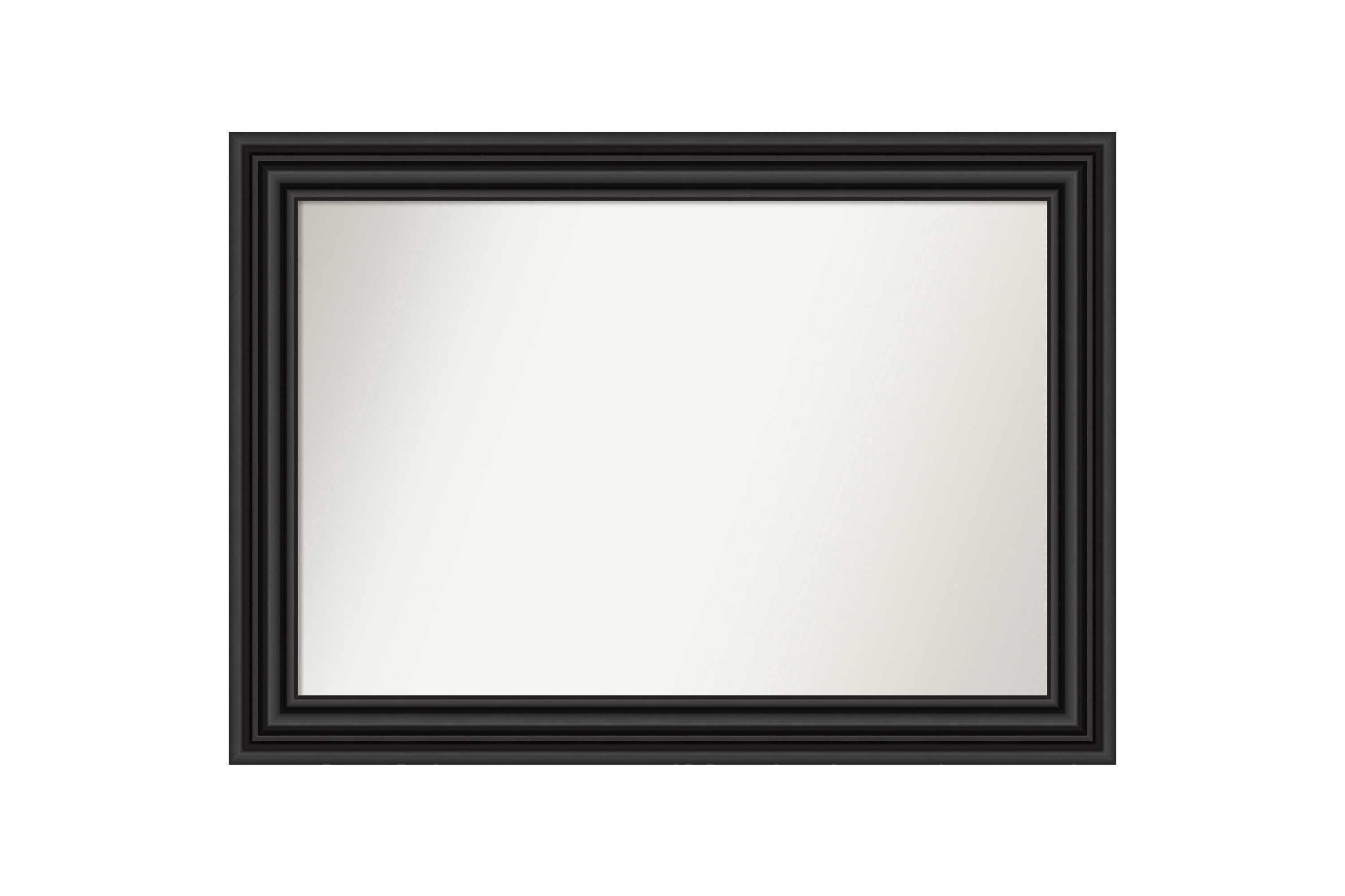 Colonial Black Non-Beveled Framed Bathroom Wall Mirror
