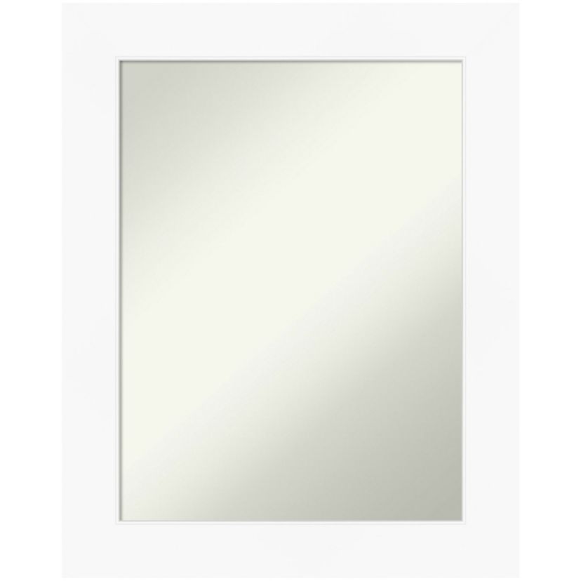 Cabinet White Non-Beveled Framed Bathroom Wall Mirror
