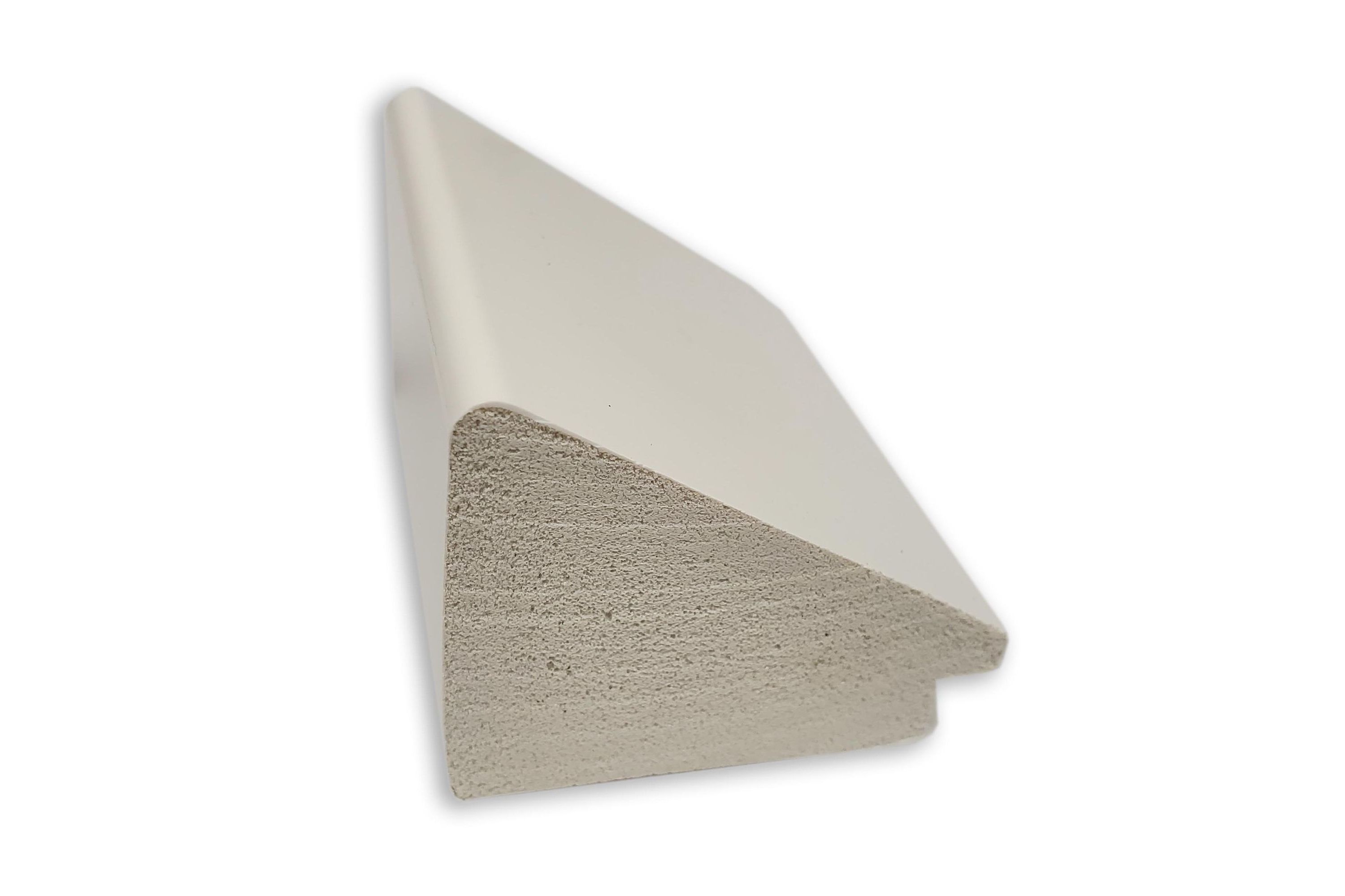 Wedge White Non-Beveled Framed Bathroom Wall Mirror