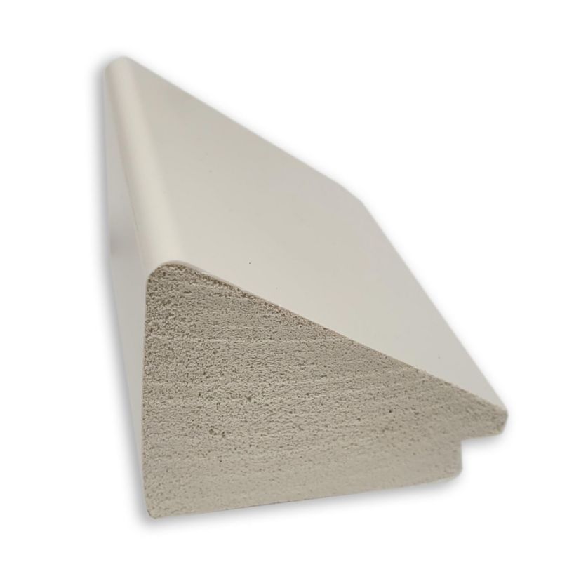 Wedge White Non-Beveled Framed Bathroom Wall Mirror