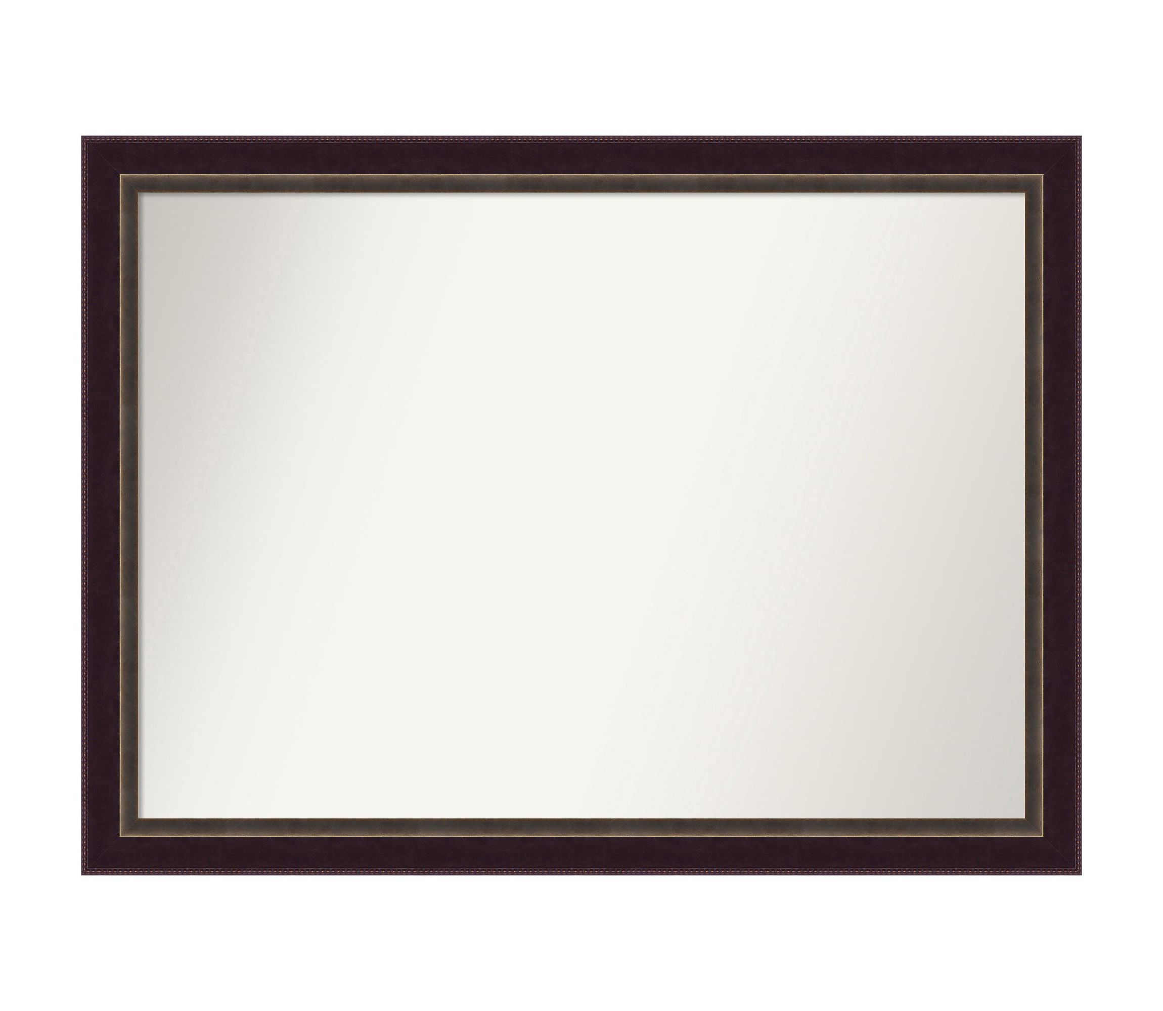 Signore Bronze Non-Beveled Wood Framed Bathroom Wall Mirror