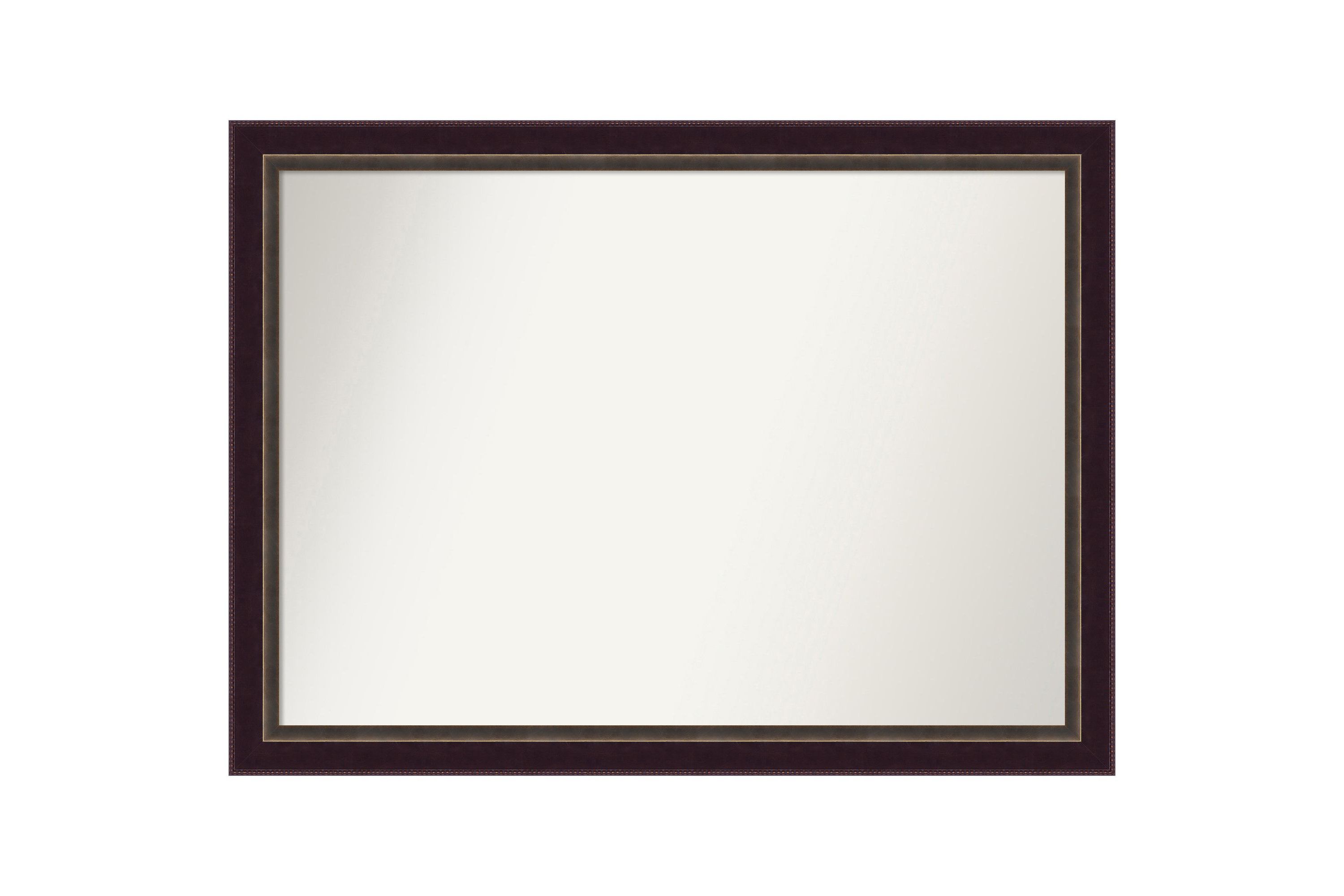 Signore Bronze Non-Beveled Wood Framed Bathroom Wall Mirror