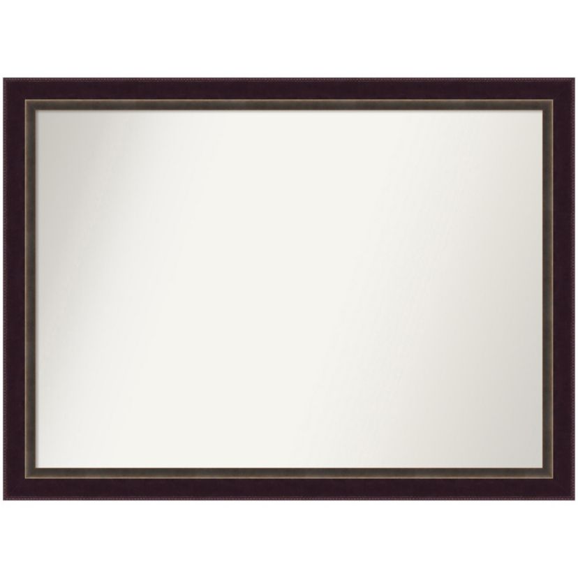 Signore Bronze Non-Beveled Wood Framed Bathroom Wall Mirror