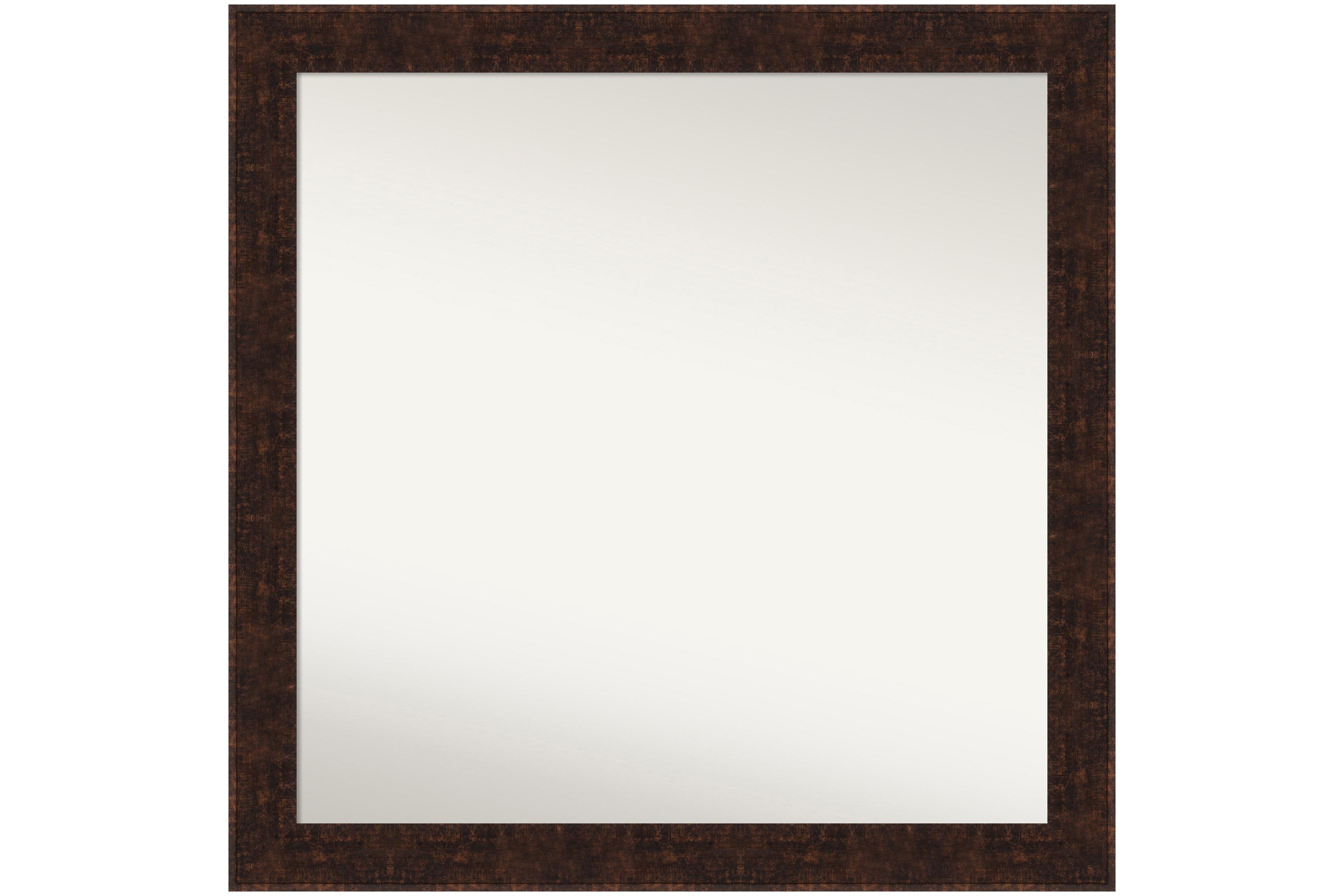 William Mottled Bronze Narrow Non-Beveled Framed Bathroom Wall Mirror