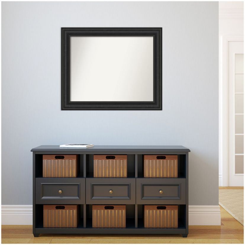 Shipwreck Black Non-Beveled Framed Bathroom Wall Mirror