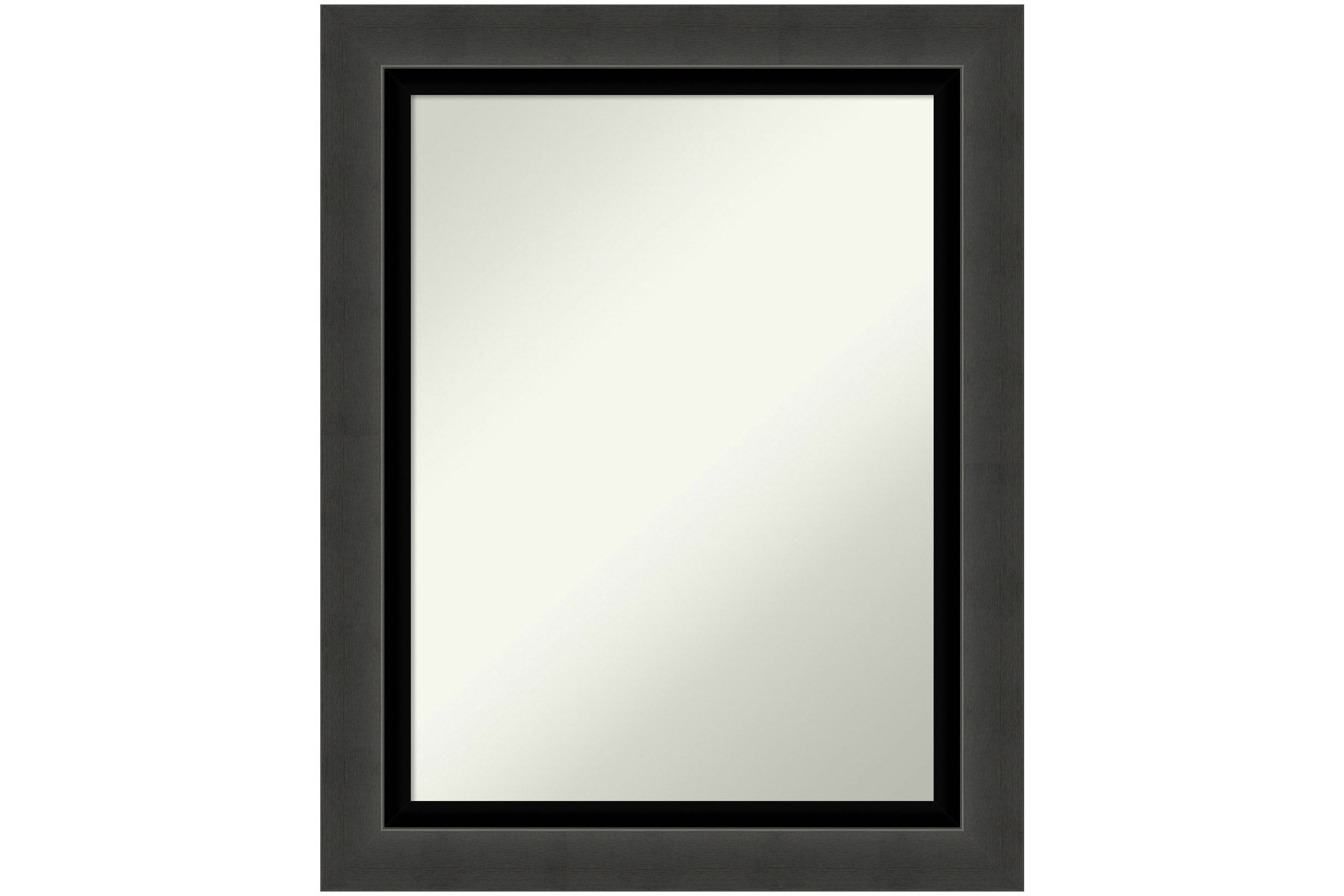 Tuxedo Black Non-Beveled Framed Bathroom Wall Mirror