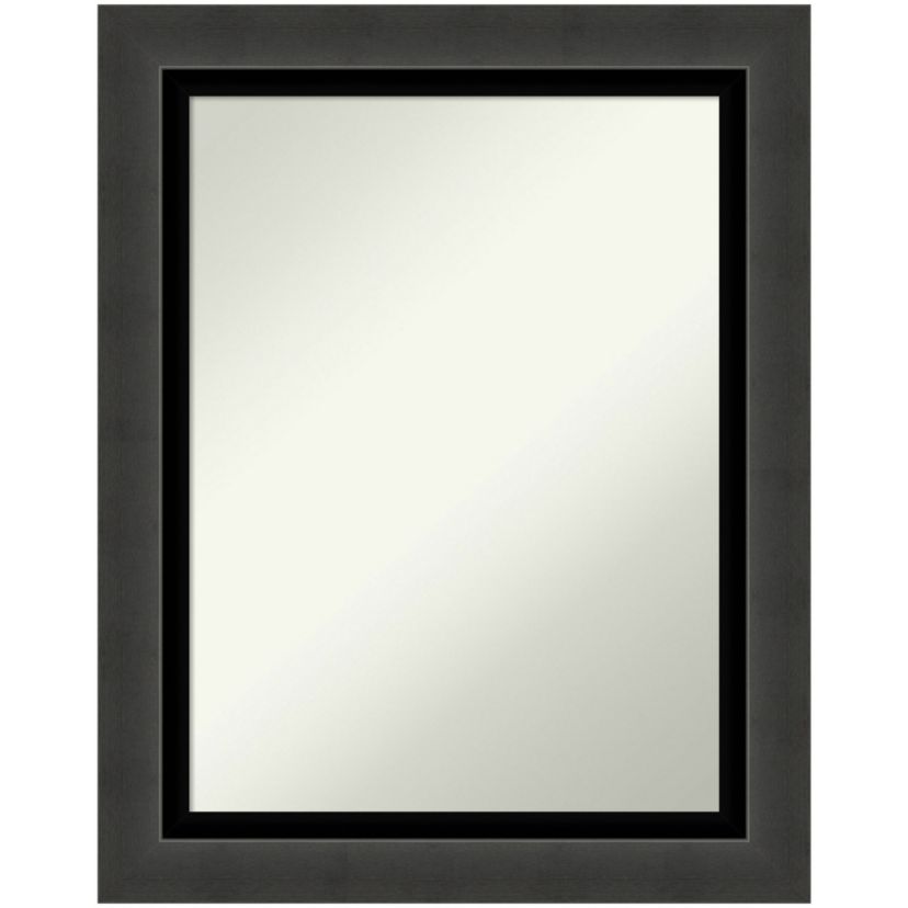 Tuxedo Black Non-Beveled Framed Bathroom Wall Mirror