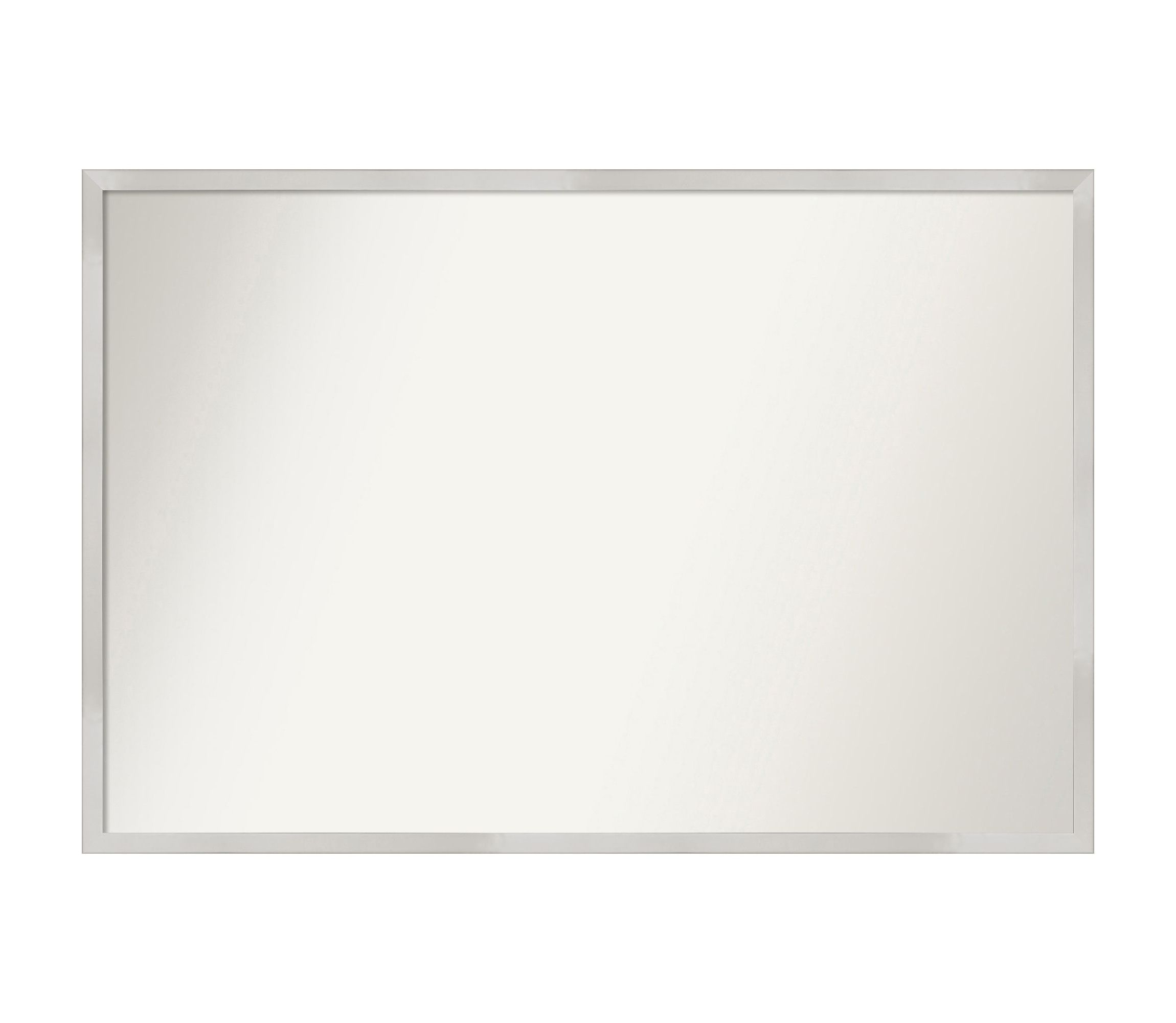 Svelte Silver Non-Beveled Wood Framed Bathroom Wall Mirror