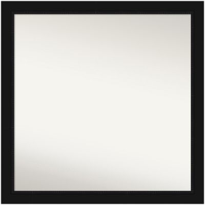 Amanti Art Avon Black Non-Beveled Framed Bathroom Wall Mirror, Large