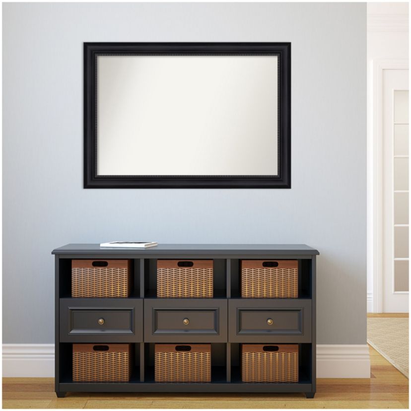 Astor Black Non-Beveled Framed Bathroom Wall Mirror