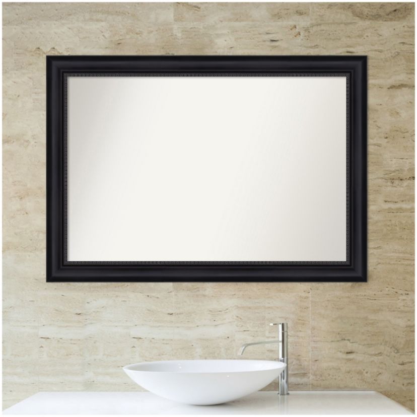 Astor Black Non-Beveled Framed Bathroom Wall Mirror