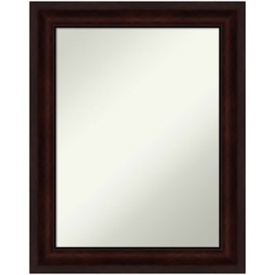 Amanti Art Coffee Bean Brown Non-Beveled Framed Bathroom Wall Mirror, Large