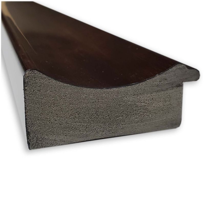 Coffee Bean Brown Non-Beveled Framed Bathroom Wall Mirror