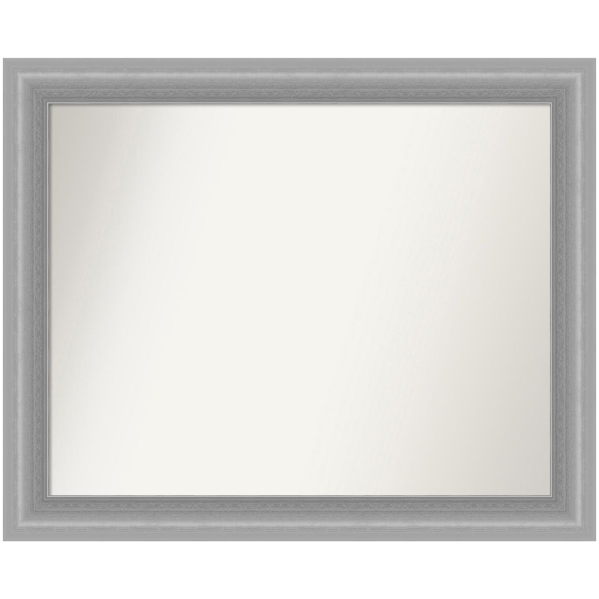Peak Polished Nickel Narrow Non-Beveled Framed Bathroom Wall Mirror