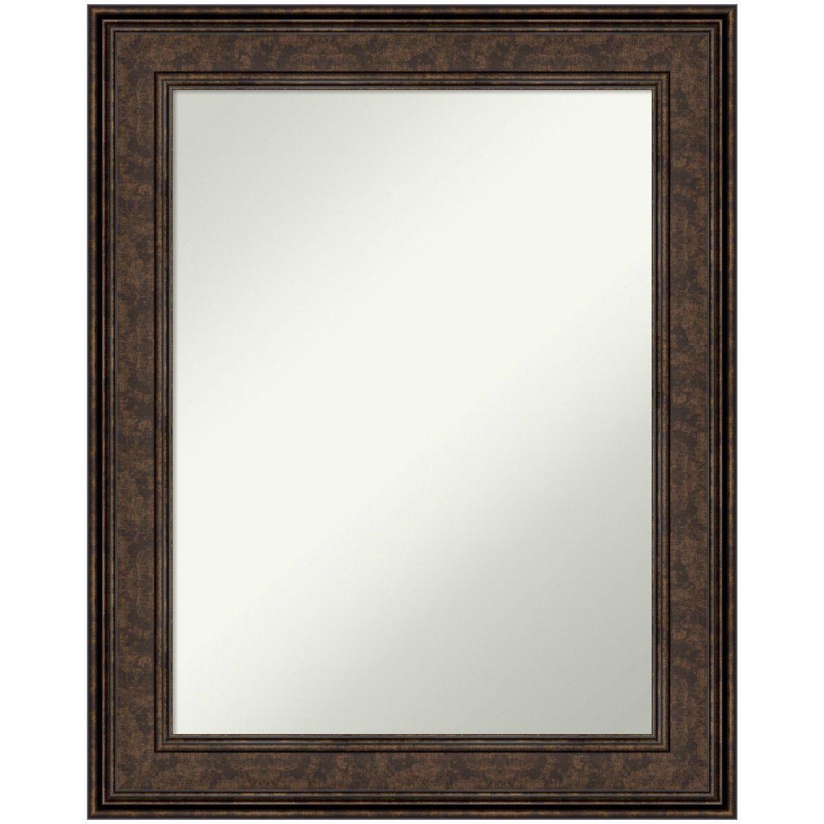 Ridge Bronze Non-Beveled Framed Bathroom Wall Mirror