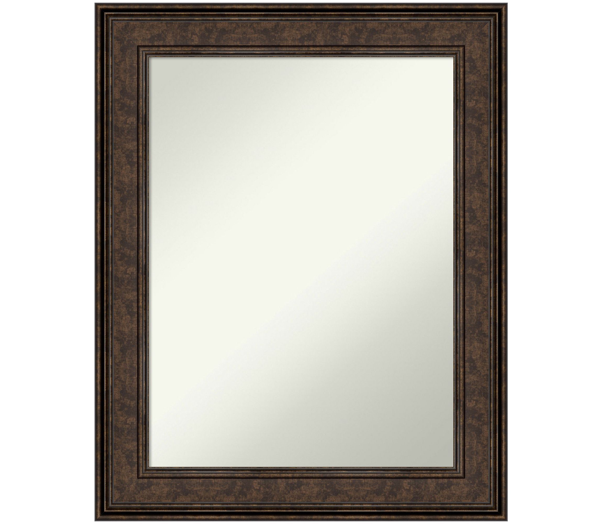 Ridge Bronze Non-Beveled Framed Bathroom Wall Mirror