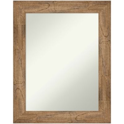 Amanti Art Owl Brown Non-Beveled Wood Framed Bathroom Wall Mirror