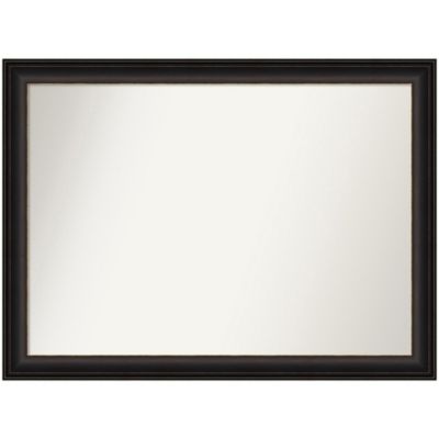 Amanti Art Trio Oil Rubbed Bronze Non-Beveled Framed Bathroom Wall Mirror, Large