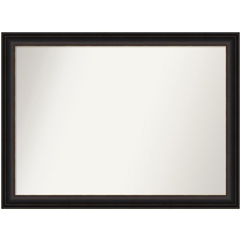 Trio Oil Rubbed Bronze Non-Beveled Framed Bathroom Wall Mirror