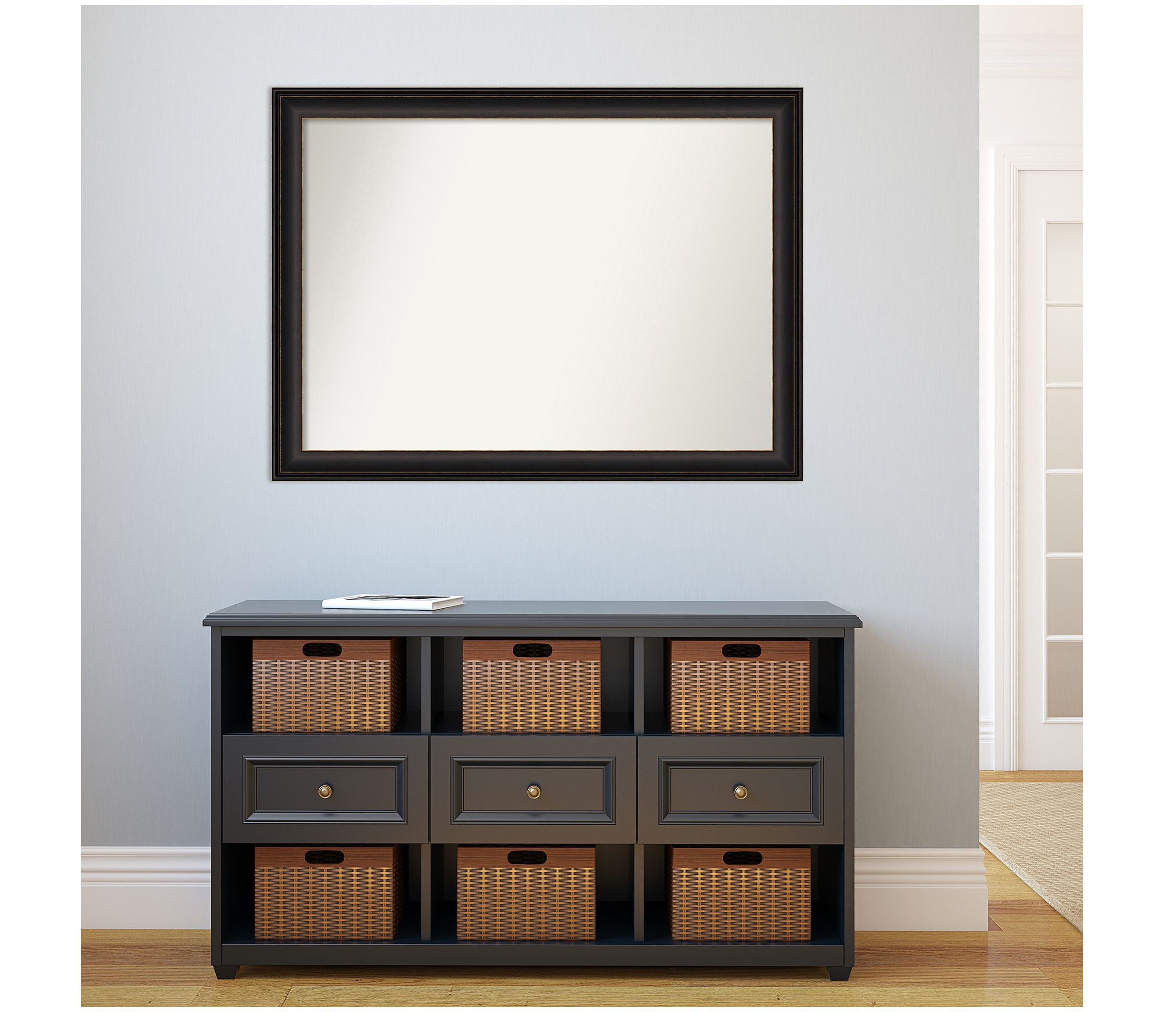 Trio Oil Rubbed Bronze Non-Beveled Framed Bathroom Wall Mirror