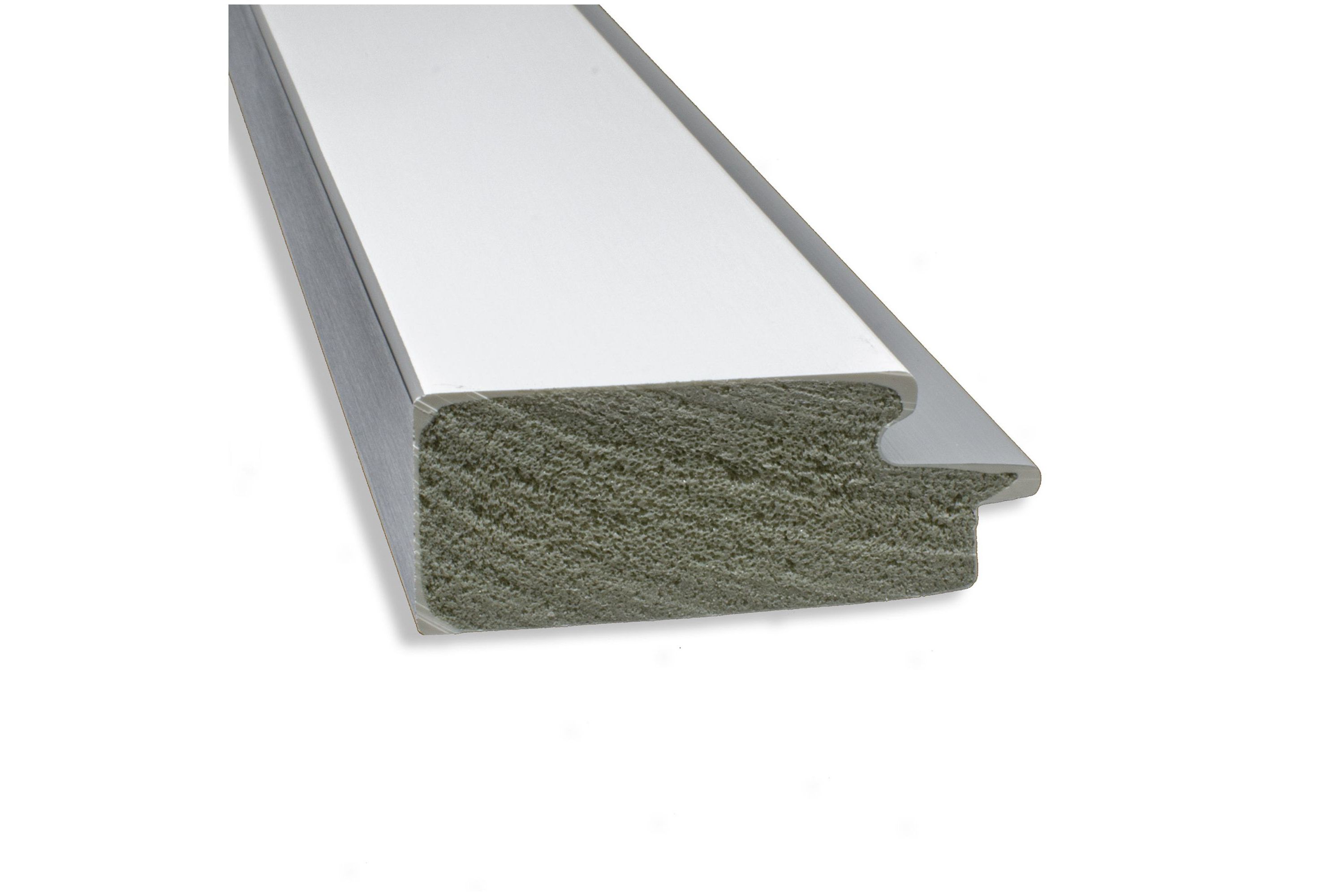 Eva White Silver Non-Beveled Framed Bathroom Wall Mirror