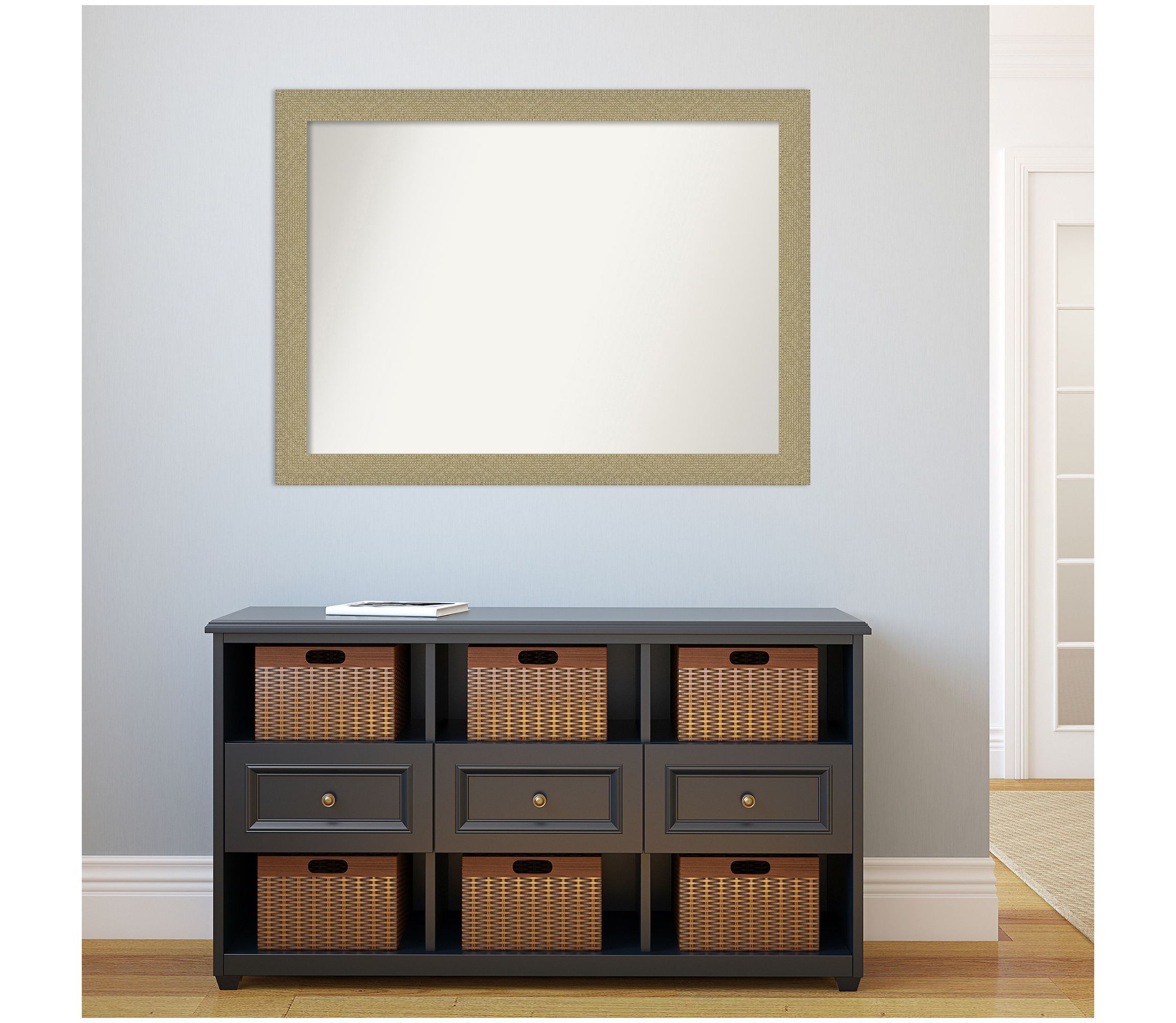 Mosaic Gold Non-Beveled Framed Bathroom Wall Mirror
