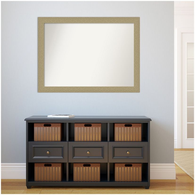 Mosaic Gold Non-Beveled Framed Bathroom Wall Mirror