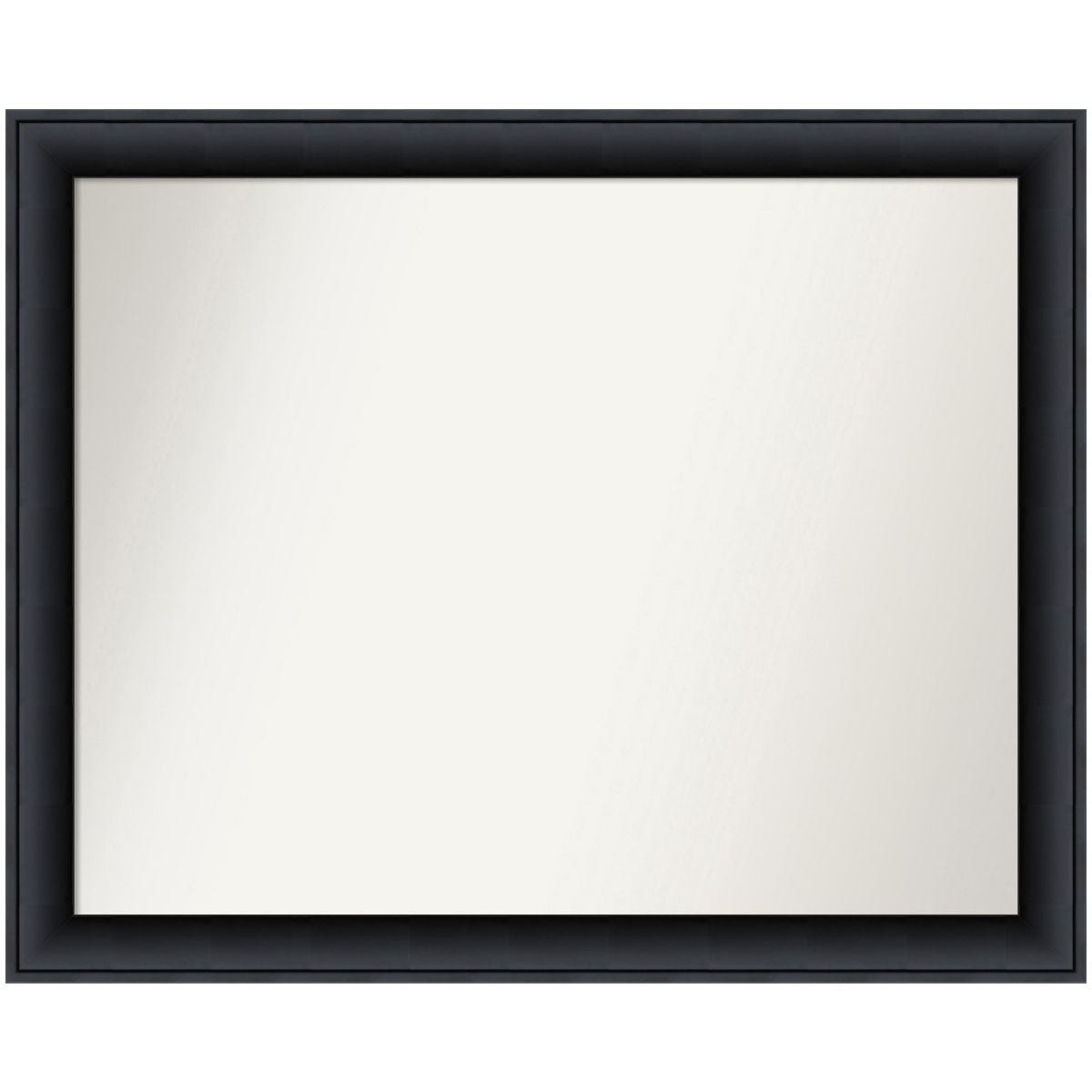 Nero Black Non-Beveled Wood Framed Bathroom Wall Mirror