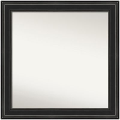 Amanti Art Ridge Black Non-Beveled Framed Bathroom Wall Mirror, Large