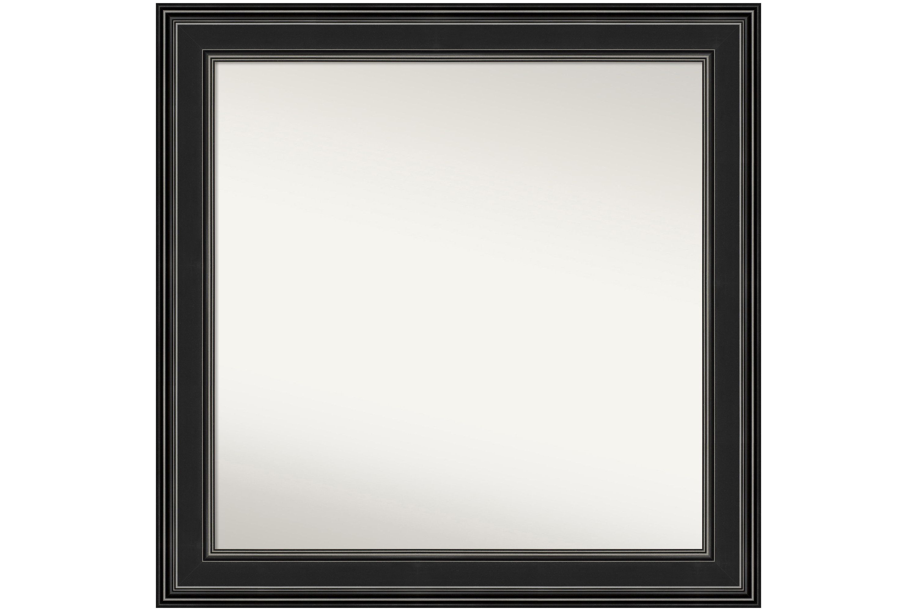 Ridge Black Non-Beveled Framed Bathroom Wall Mirror