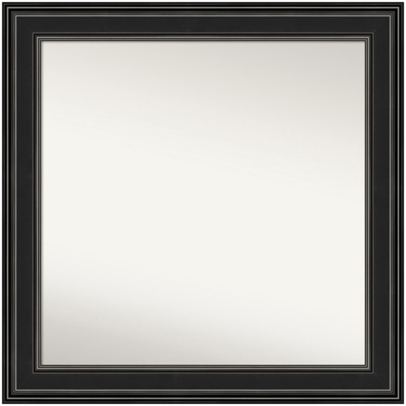 Ridge Black Non-Beveled Framed Bathroom Wall Mirror