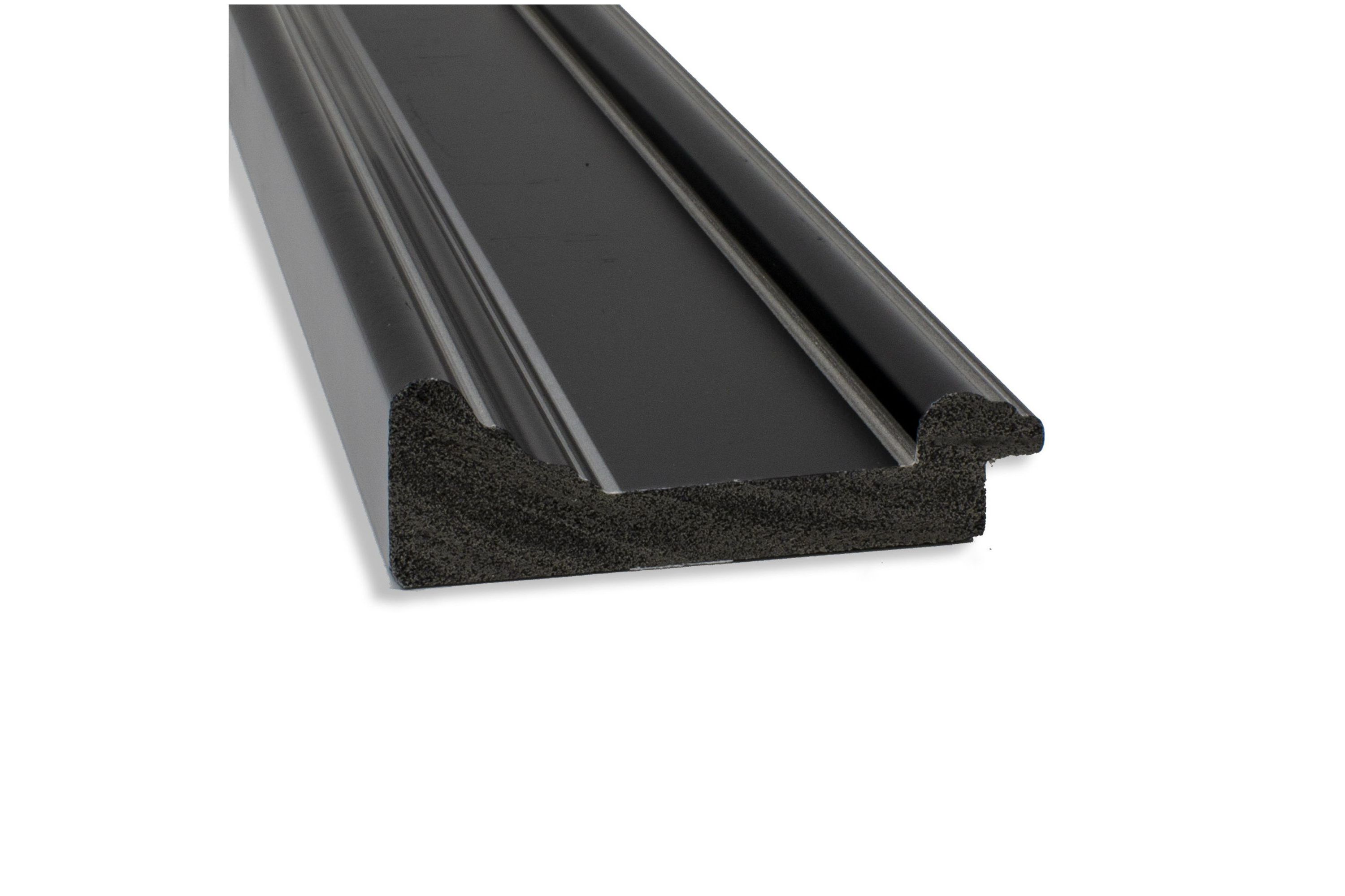 Ridge Black Non-Beveled Framed Bathroom Wall Mirror