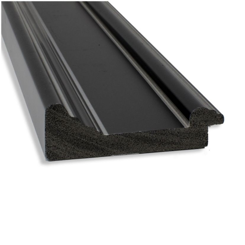 Ridge Black Non-Beveled Framed Bathroom Wall Mirror