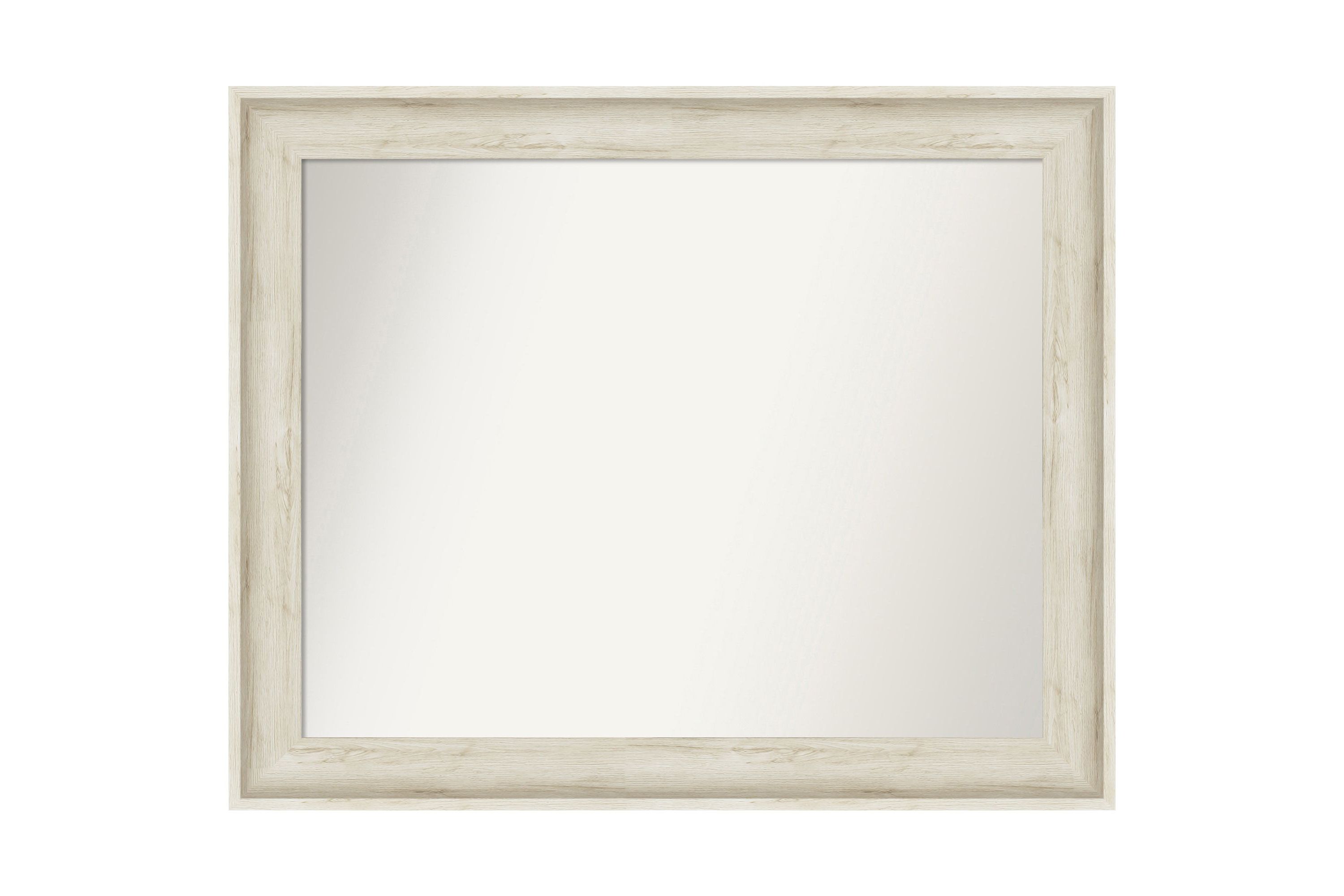 Regal Birch Cream Non-Beveled Framed Bathroom Wall Mirror