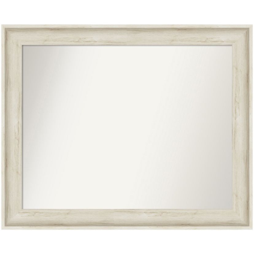 Regal Birch Cream Non-Beveled Framed Bathroom Wall Mirror