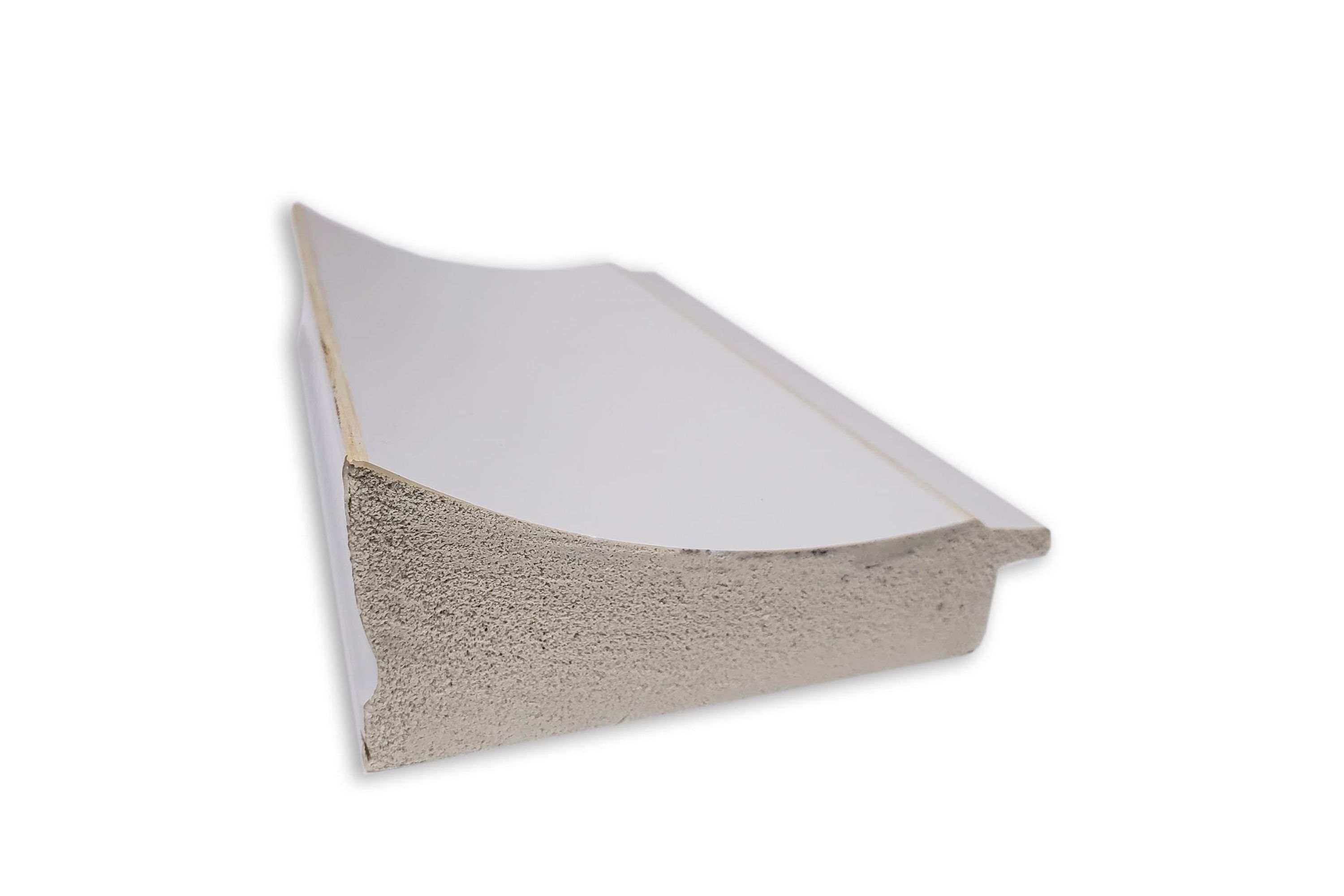 Flair Soft White Narrow Non-Beveled Framed Bathroom Wall Mirror