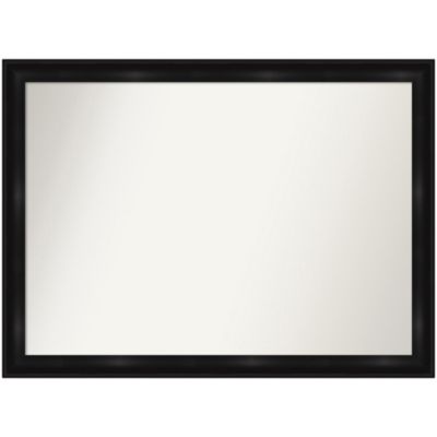 Amanti Art Grand Black Narrow Non-Beveled Framed Bathroom Wall Mirror, Large