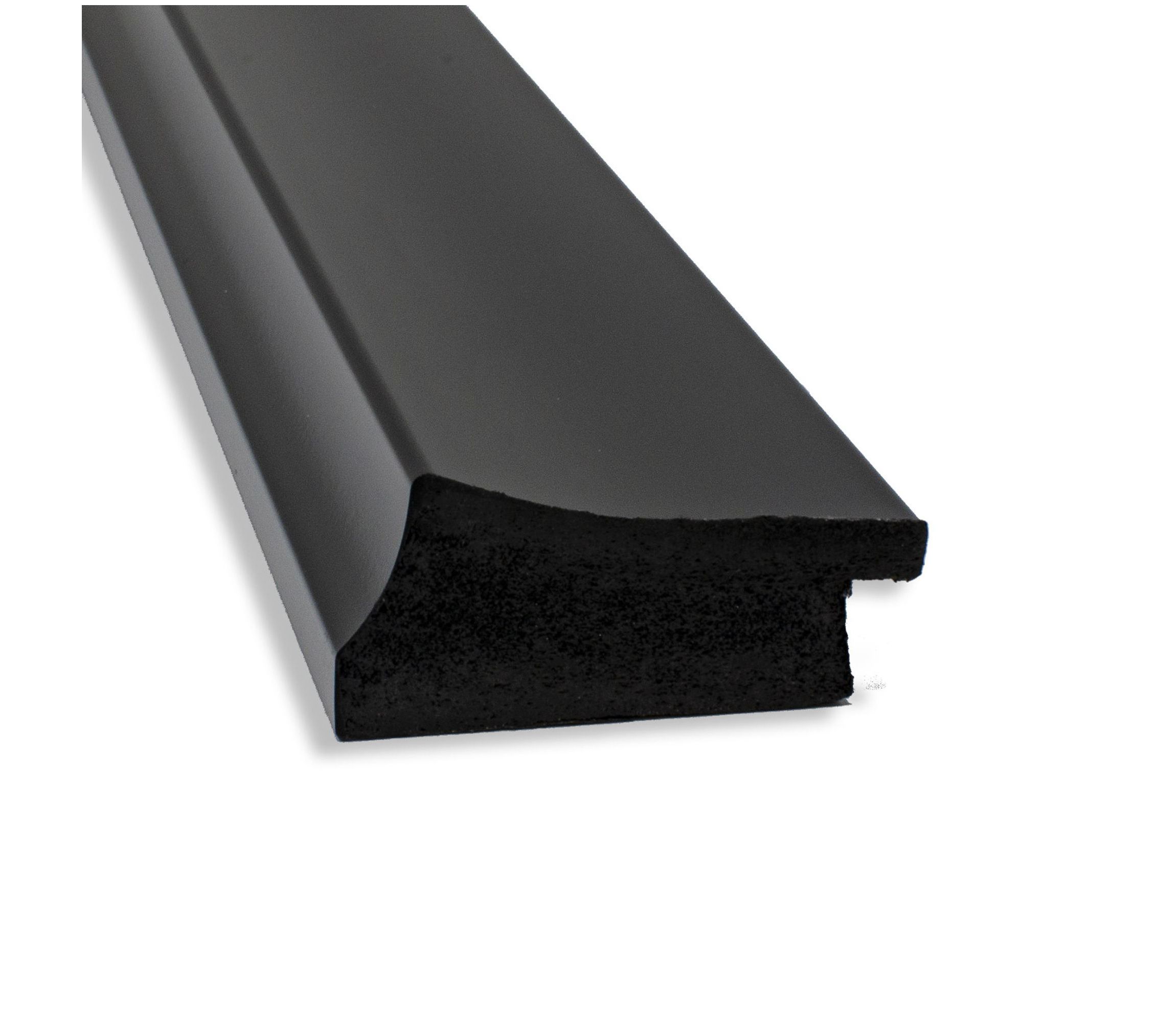 Grand Black Narrow Non-Beveled Framed Bathroom Wall Mirror