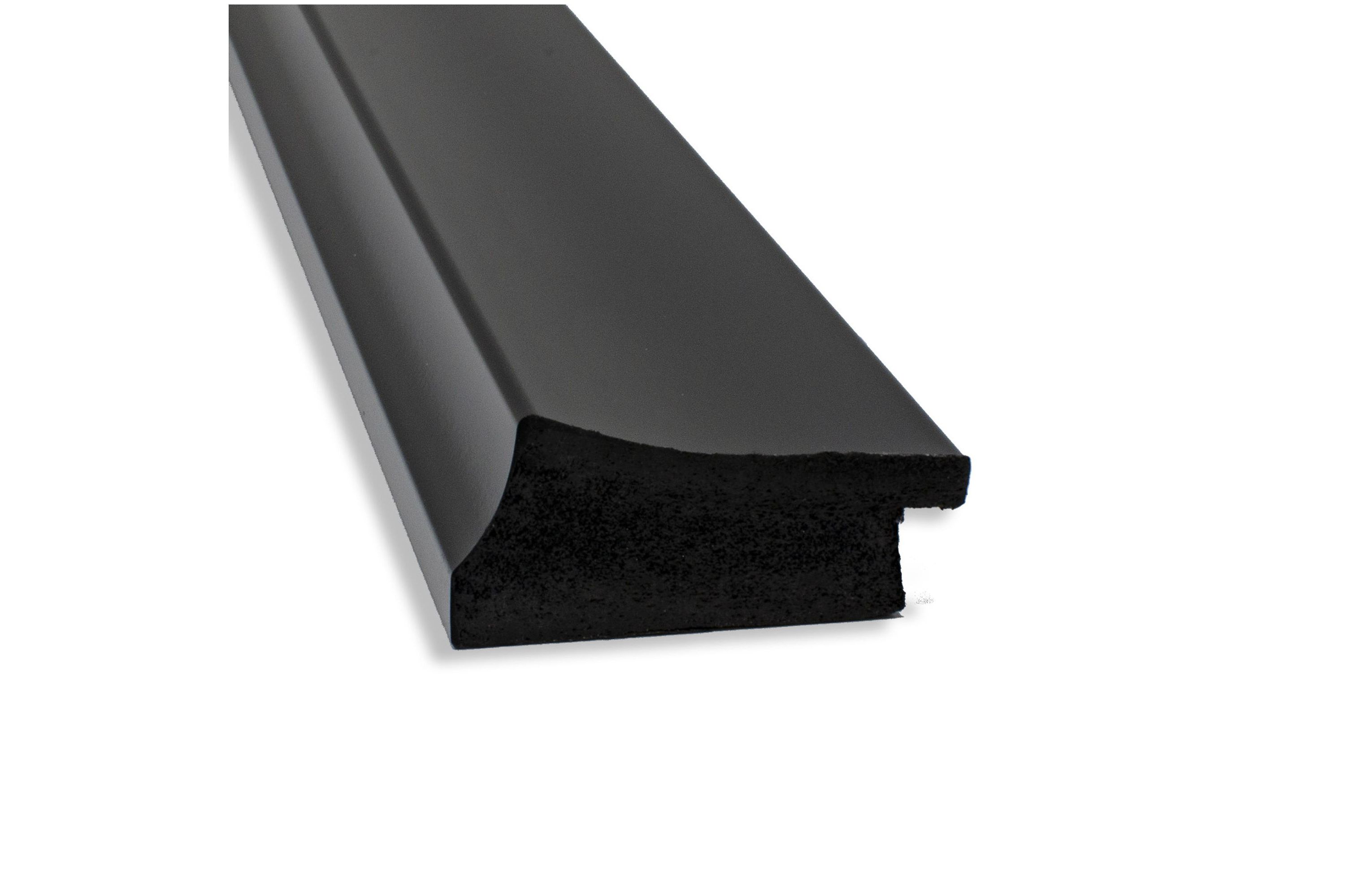 Grand Black Narrow Non-Beveled Framed Bathroom Wall Mirror