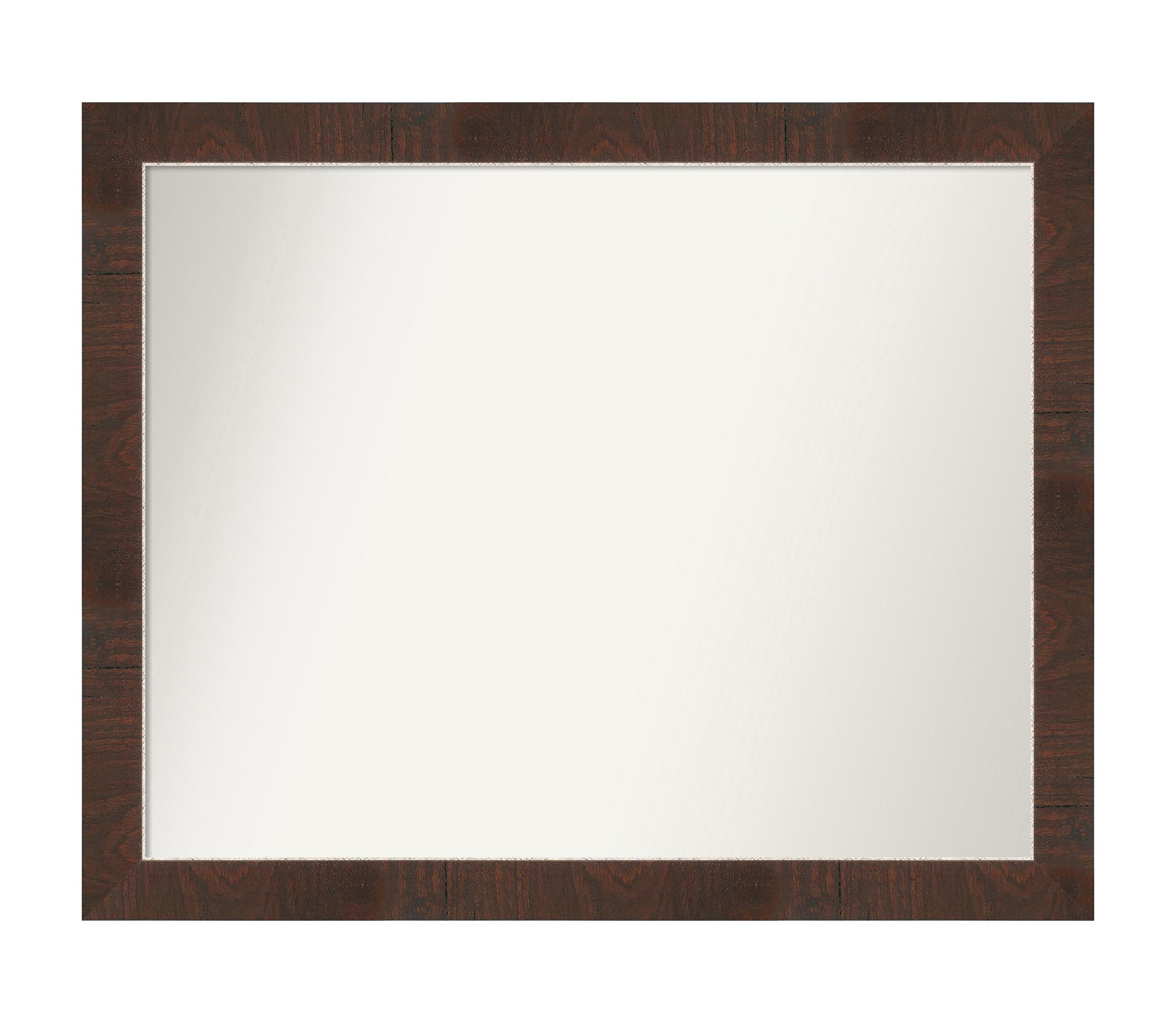 Wildwood Brown Narrow Non-Beveled Framed Bathroom Wall Mirror