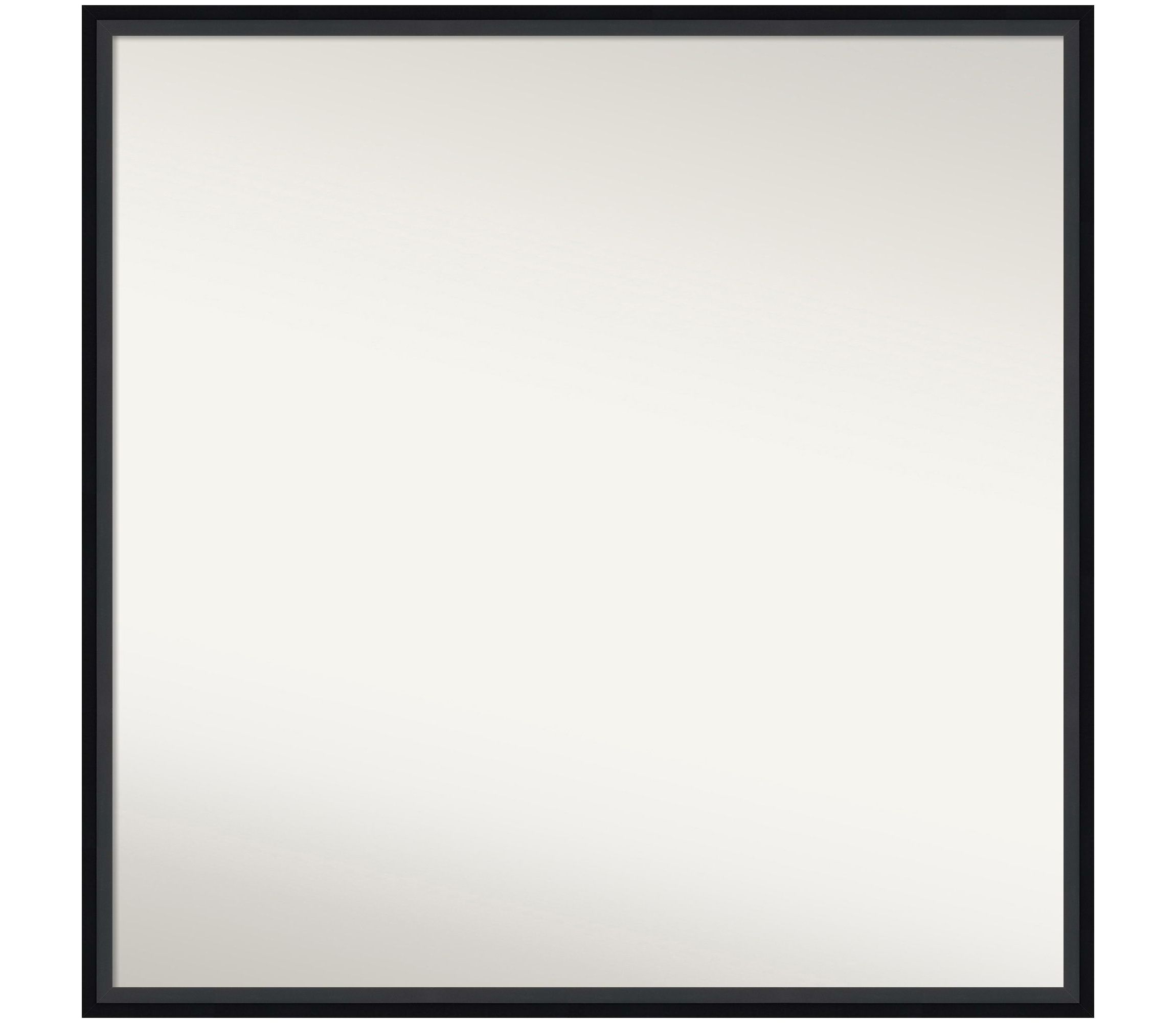 Lucie Black Non-Beveled Wood Framed Bathroom Wall Mirror