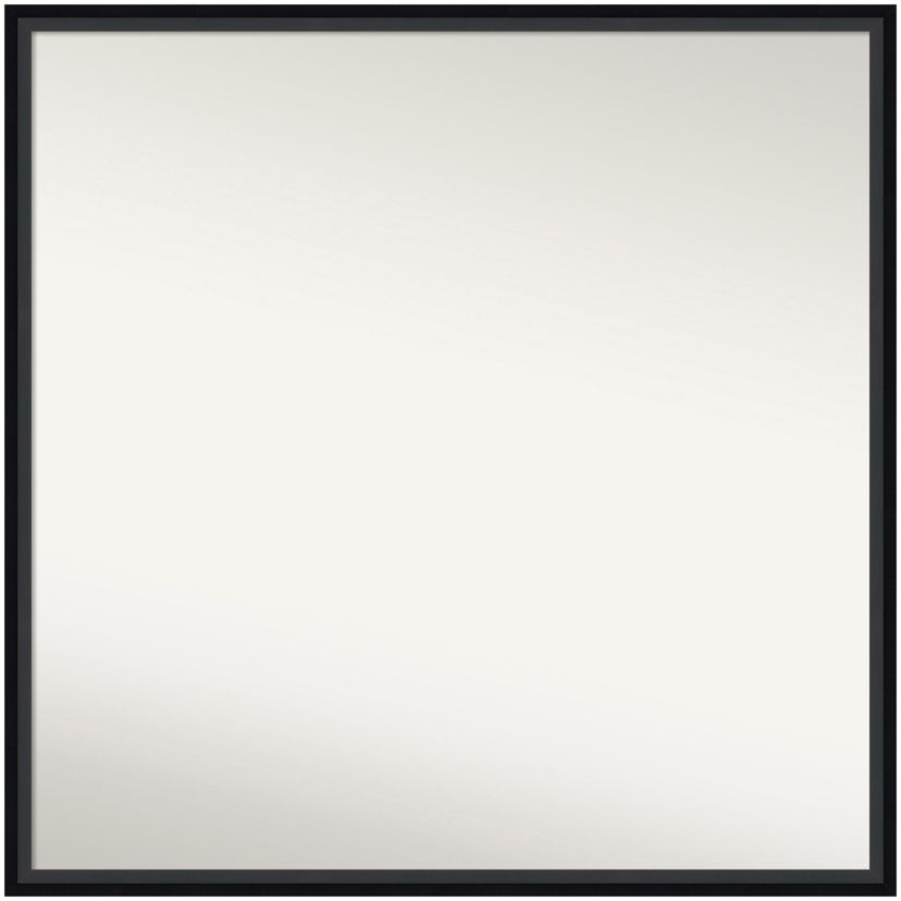 Lucie Black Non-Beveled Wood Framed Bathroom Wall Mirror