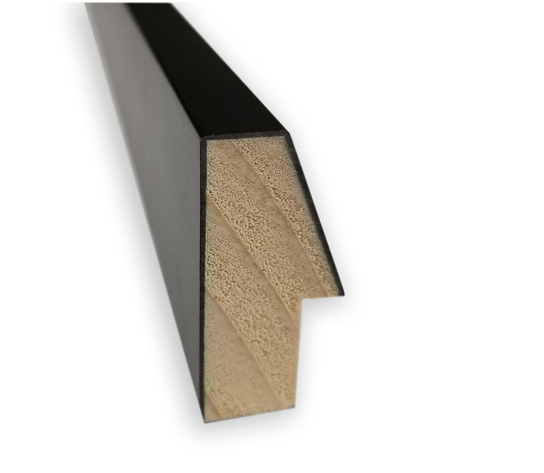 Lucie Black Non-Beveled Wood Framed Bathroom Wall Mirror