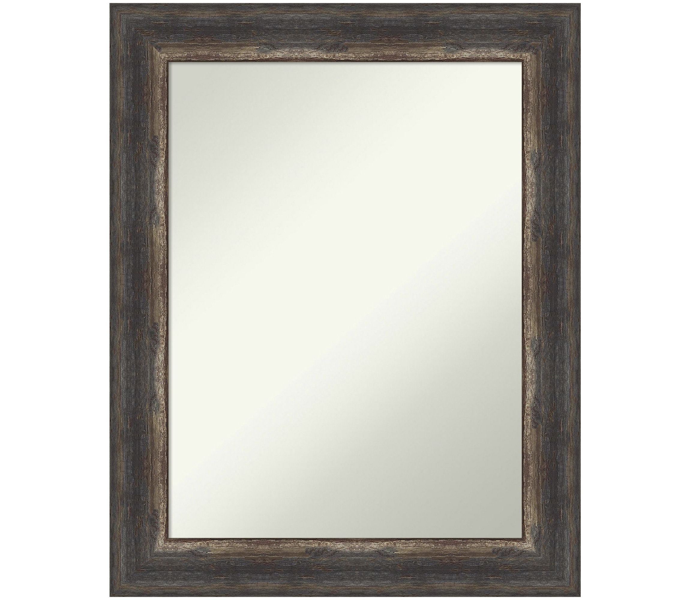 Bark Rustic Char Non-Beveled Framed Bathroom Wall Mirror