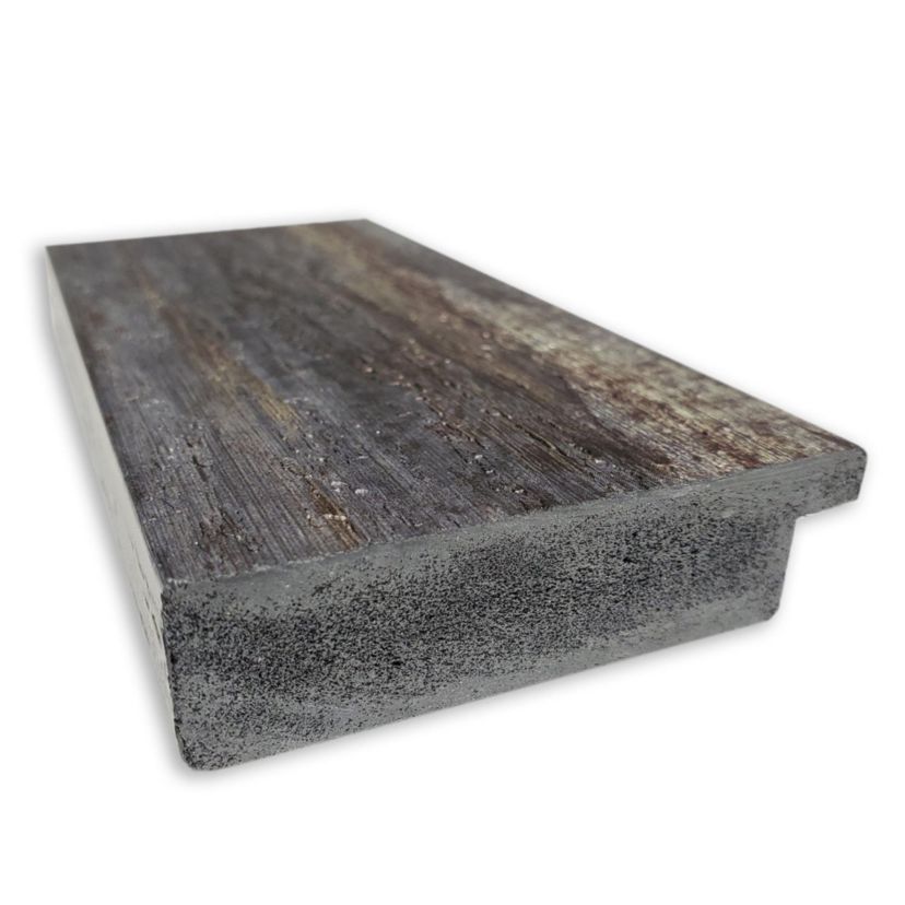Bark Rustic Char Non-Beveled Framed Bathroom Wall Mirror