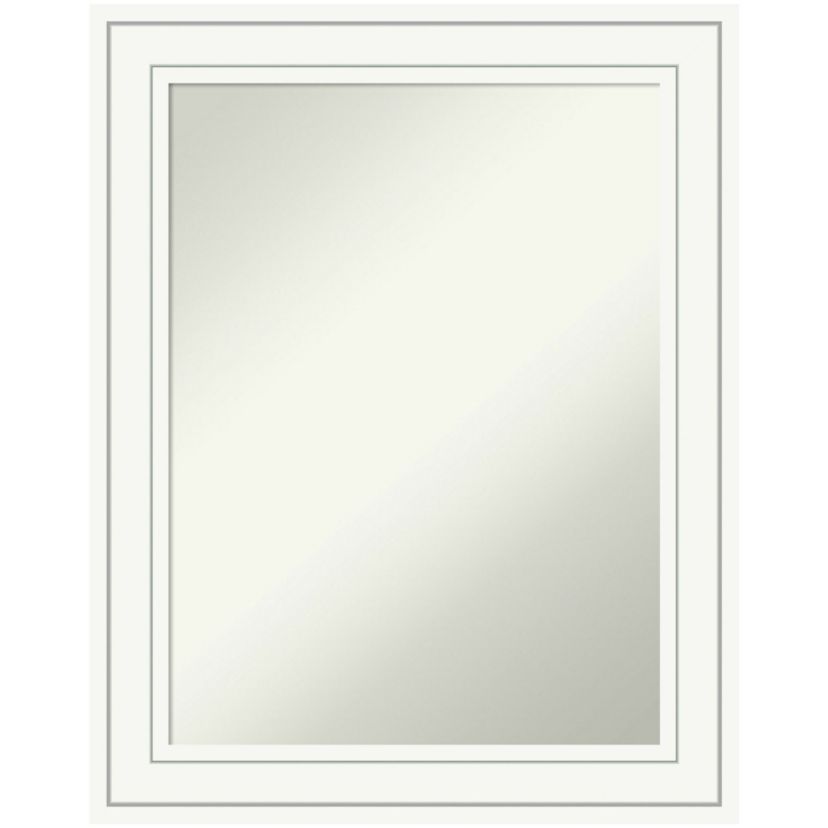 Craftsman White Non-Beveled Wood Framed Bathroom Wall Mirror
