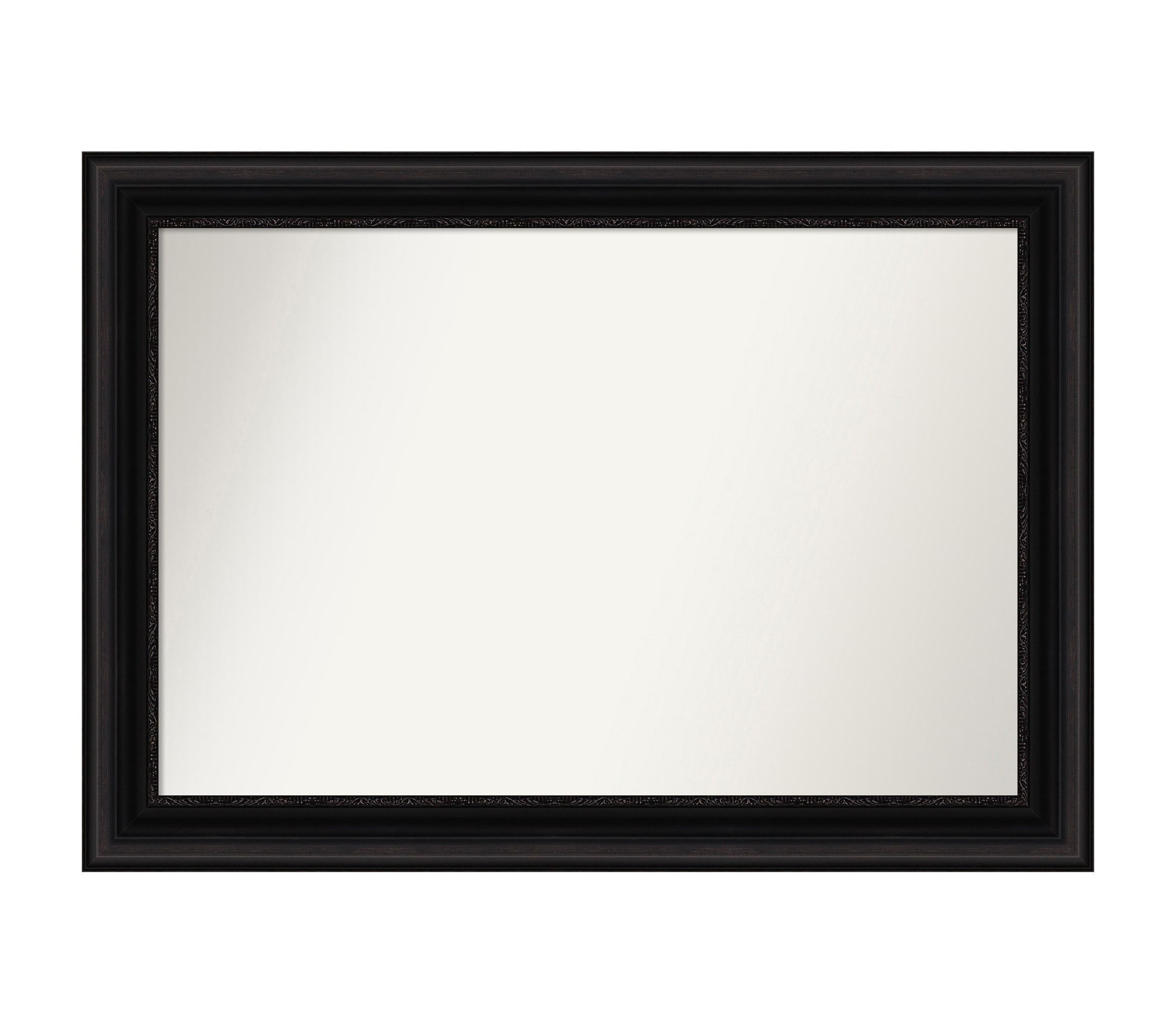 Parlor Black Non-Beveled Framed Bathroom Wall Mirror