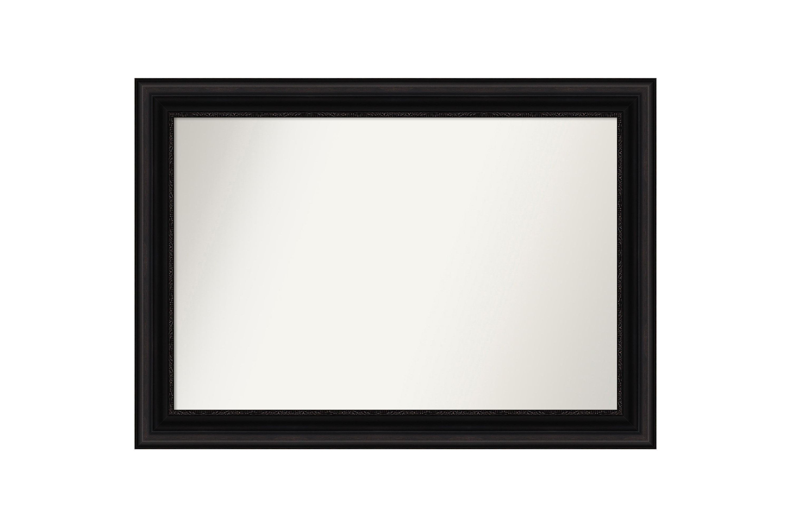 Parlor Black Non-Beveled Framed Bathroom Wall Mirror